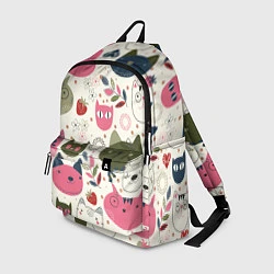 Рюкзак Радостные котики, цвет: 3D-принт