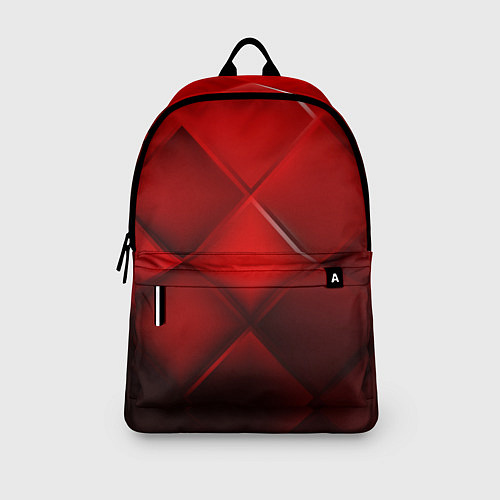 Рюкзак Red squares / 3D-принт – фото 3