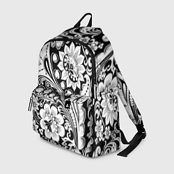 Рюкзак Хохлома черно-белая, цвет: 3D-принт