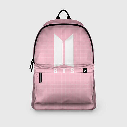 Рюкзак BTS: Pink Grid / 3D-принт – фото 3