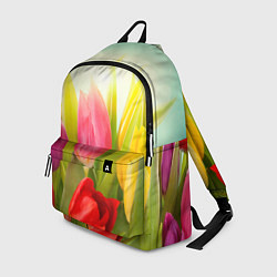 Рюкзак Цветущие тюльпаны, цвет: 3D-принт