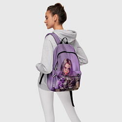 Рюкзак Billie Eilish: Violet Fashion, цвет: 3D-принт — фото 2