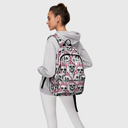 Рюкзак Черепа в розовых платках, цвет: 3D-принт — фото 2