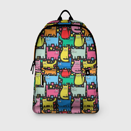 Рюкзак Разноцветные котики / 3D-принт – фото 3