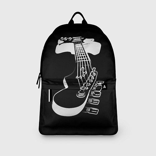 Рюкзак Гитара черно - белая / 3D-принт – фото 3