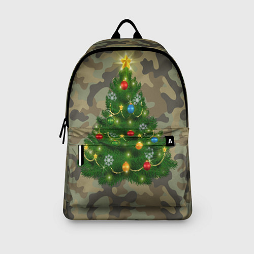 Рюкзак Ёлка на армейском камуфляже для нового года / 3D-принт – фото 3