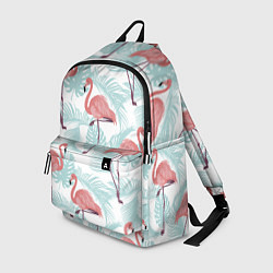 Рюкзак Узор фламинго и тропических растений, цвет: 3D-принт