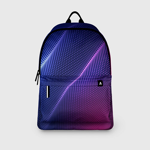 Рюкзак Фиолетово 3d волны 2020 / 3D-принт – фото 3
