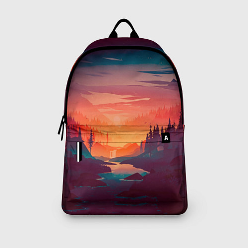 Рюкзак Minimal forest sunset / 3D-принт – фото 3