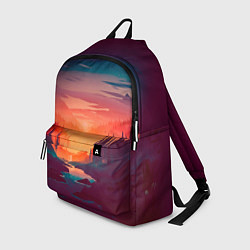 Рюкзак Minimal forest sunset, цвет: 3D-принт