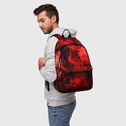 Рюкзак Красный дым, цвет: 3D-принт — фото 2