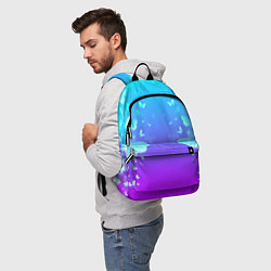 Рюкзак НЕОНОВЫЕ БАБОЧКИ, цвет: 3D-принт — фото 2