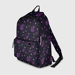 Рюкзак Фиолетовые розы на темном фоне, цвет: 3D-принт