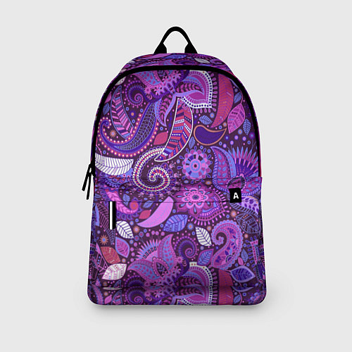 Рюкзак Фиолетовый этнический дудлинг / 3D-принт – фото 3