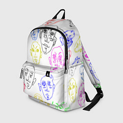Рюкзак Цветные лица, цвет: 3D-принт