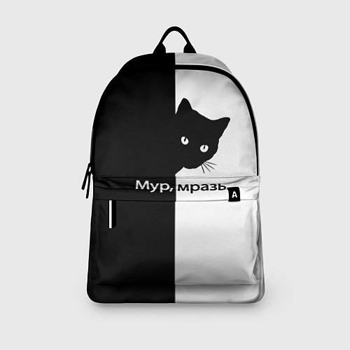 Рюкзак Черный кот / 3D-принт – фото 3