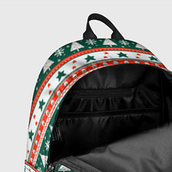 Рюкзак Новогодний орнамент, цвет: 3D-принт — фото 2