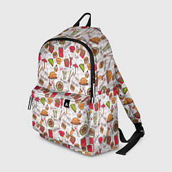 Рюкзак I love to eat!, цвет: 3D-принт