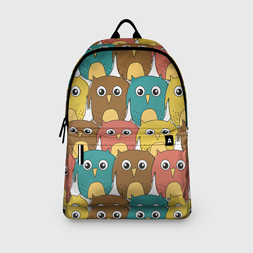 Рюкзак Разноцветные совы / 3D-принт – фото 3