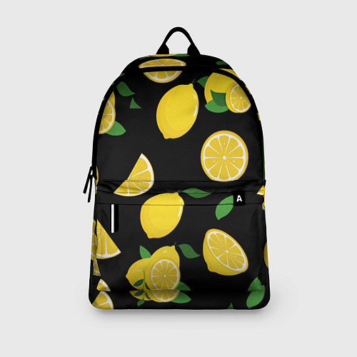 Рюкзак Лимоны на чёрном / 3D-принт – фото 3