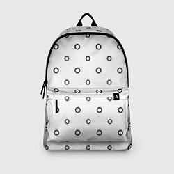 Рюкзак Черно-белый узор в горошек, цвет: 3D-принт — фото 2