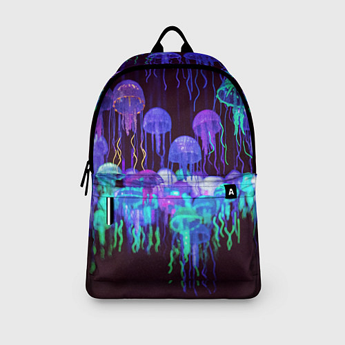 Рюкзак Неоновые медузы / 3D-принт – фото 3
