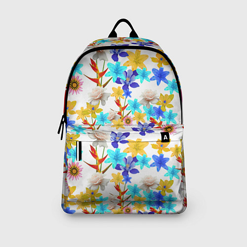 Рюкзак Узор из весенних цветов / 3D-принт – фото 3