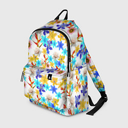 Рюкзак Узор из весенних цветов, цвет: 3D-принт