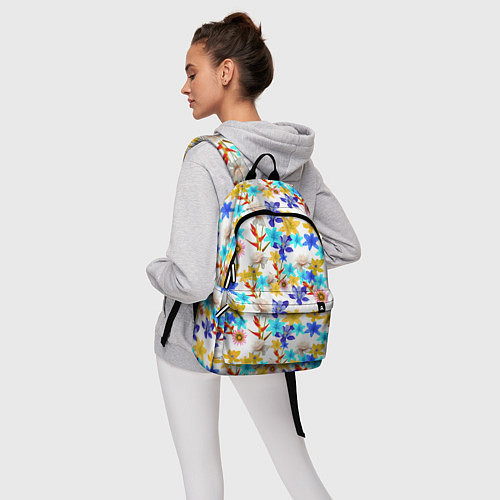 Рюкзак Узор из весенних цветов / 3D-принт – фото 6