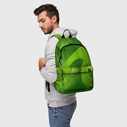 Рюкзак 3d Green abstract, цвет: 3D-принт — фото 2