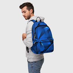 Рюкзак 3D абстрактные фигуры BLUE, цвет: 3D-принт — фото 2