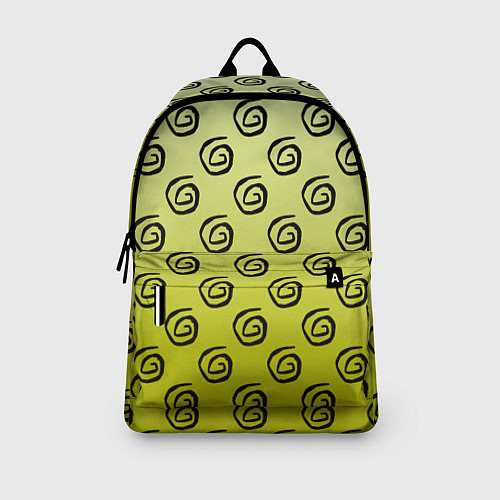 Рюкзак Узор спиральки на желтом фоне / 3D-принт – фото 3