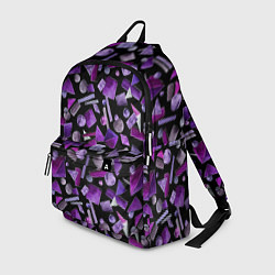 Рюкзак Геометрический фиолетовый, цвет: 3D-принт