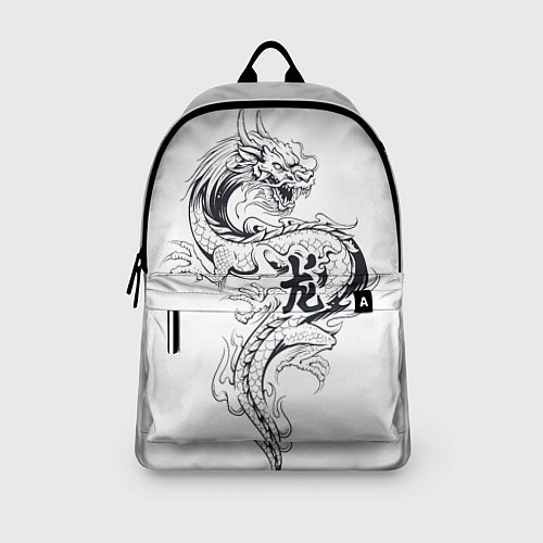Рюкзак Китайский дракон на белом фоне / 3D-принт – фото 3