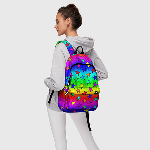 Рюкзак Радужные звезды / 3D-принт – фото 6