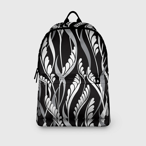 Рюкзак Листья в черно-Белом Цвете / 3D-принт – фото 3