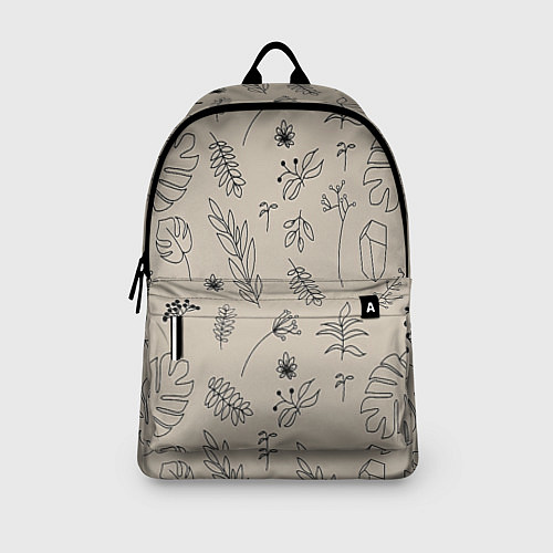 Рюкзак Цветы и листья / 3D-принт – фото 3