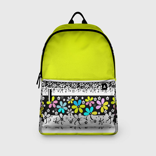 Рюкзак Яркий цветочный узор / 3D-принт – фото 3