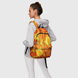 Рюкзак Желто-оранжевая абстракция, цвет: 3D-принт — фото 2