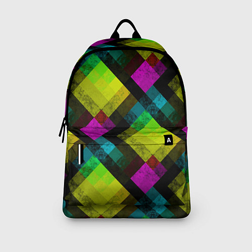 Рюкзак Абстрактный разноцветный узор / 3D-принт – фото 3