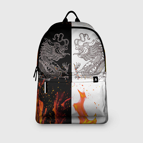 Рюкзак Драконы Черный и Белый Огонь / 3D-принт – фото 3
