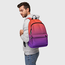 Рюкзак Оранжевый и Фиолетовый, цвет: 3D-принт — фото 2