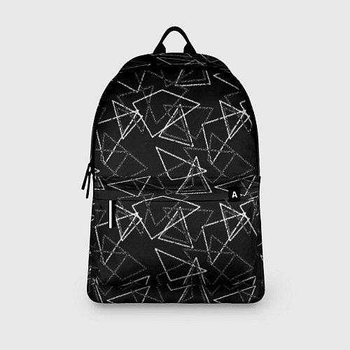 Рюкзак Черно-белый геометрический / 3D-принт – фото 3