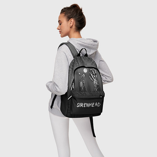 Рюкзак СИРЕНОГОЛОВЫЙ монохром / 3D-принт – фото 6