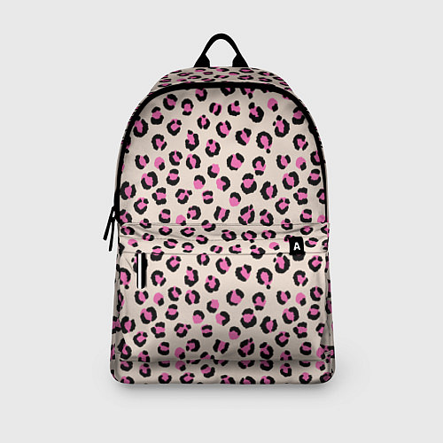 Рюкзак Леопардовый принт розовый / 3D-принт – фото 3