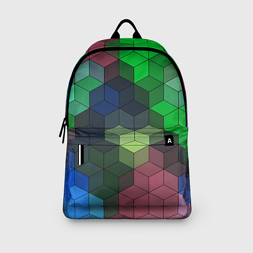 Рюкзак Разноцветный геометрический уз / 3D-принт – фото 3