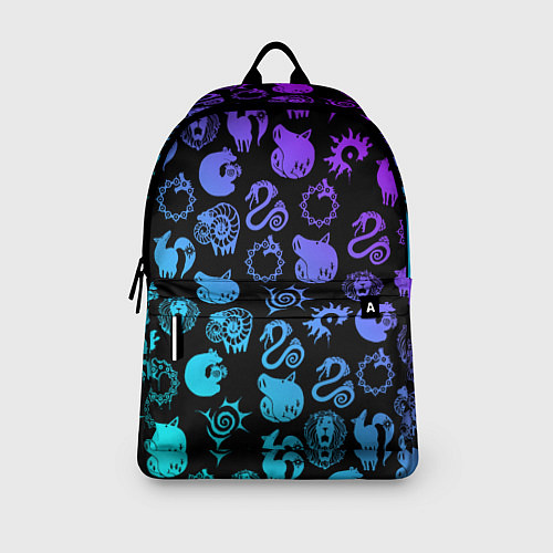 Рюкзак 7 СМЕРТНЫХ ГРЕХОВ НЕОН ЭМБЛЕМЫ / 3D-принт – фото 3