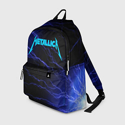 Рюкзак METALLICA BLUE FLASH МЕТАЛЛИКА СИНИЕ МОЛНИИ, цвет: 3D-принт