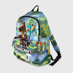 Рюкзак Майнкрафт на коне в березовом лесу, цвет: 3D-принт