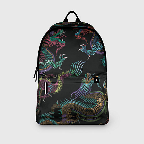 Рюкзак Цветные драконы / 3D-принт – фото 3
